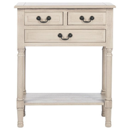 Primrose 3 Drawer Console Table Greige Safavieh