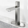 VIGO Nova Single-Hole Bathroom Faucet With Deck Plate, Brushed Nickel