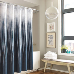 Kenneth Cole Horizon Cotton Shower Curtain - Shower Curtains
