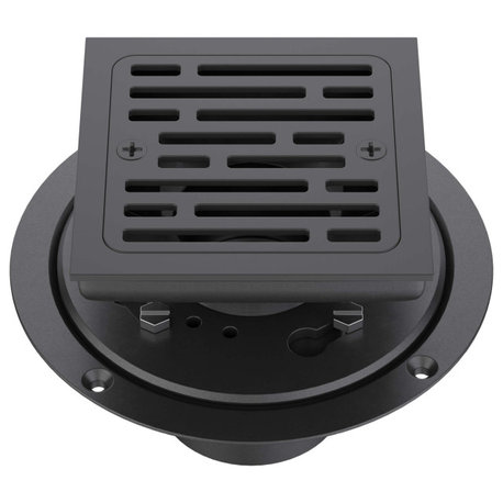 4" Tile-In Shower Drain, Matte Black