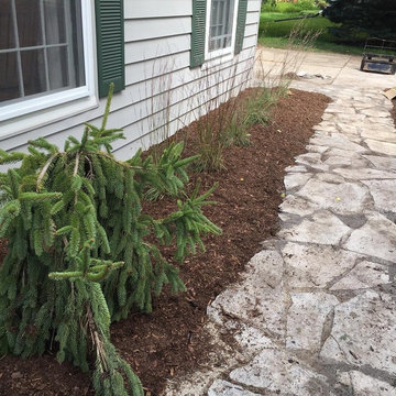 Flagstone walk/plantings