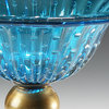 Venetian Glass Bowl, Aqua and Gold