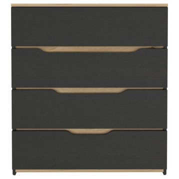 California Style 4-Drawer Dresser, Black
