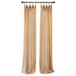 Manor Luxe - La Rosa Metallic Semi Sheer Rod Pocket Curtain 52''x84'' Single Panel, Copper - Add these richly hued semi sheer metallic touch decorative curtains to your space, they are perfect for updating your living room, home office, or bedroom. Available in color White, Dark Gray, Copper, Gold, Pink, Smoke Blue, Violet. Easy care machine washable.Rod-Pocket style top treatment or hang with hooks (not included).