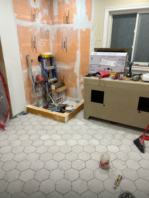 Advice for shower curb tile