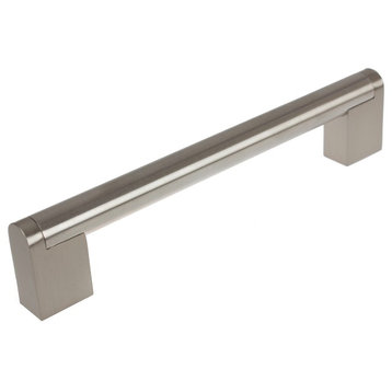 6-1/4" Center Stainless Steel/Zinc Cabinet Round Cross Bar Pull