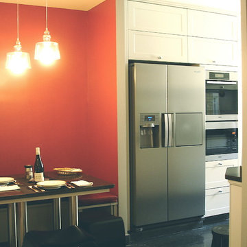 Appartement Neuilly: coin repas cuisine