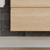 MOB Bath Vanity, White Oak, 42", Single Sink, Wall Mount