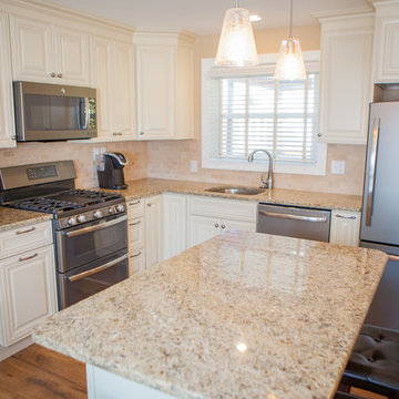 Sprissler Kitchen and Stack Stone Fireplace