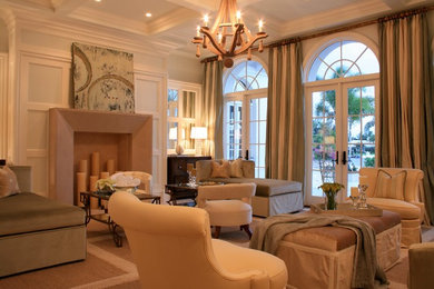 Living room - transitional living room idea in Miami
