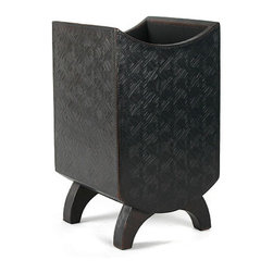 Leather Waste Bin - Wastebaskets