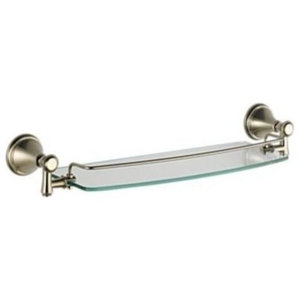 Delta Cassidy 24 in Glass Bathroom Shelf with Towel Bar in Chrome 79711