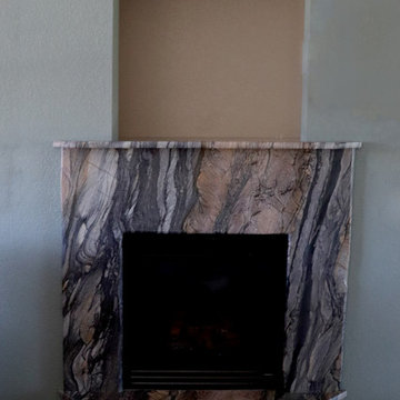Cozy Fireplace Renovation- Sandaluz Leathered
