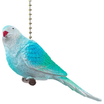 Baby Blue Parakeet Decorative Ceiling Fan Light Pull 3 Dimensional Clementine