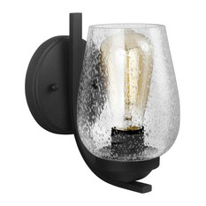Morill One Light Wall Sconce Blacksmith Clear Seeded Glass