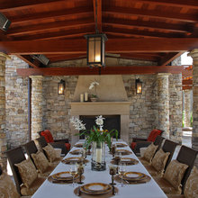 limestone fireplace