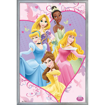 Disney Princess Ever Poster, Silver Framed Version