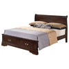 Louis Philippe Cappuccino King Storage Wood Panel Bed