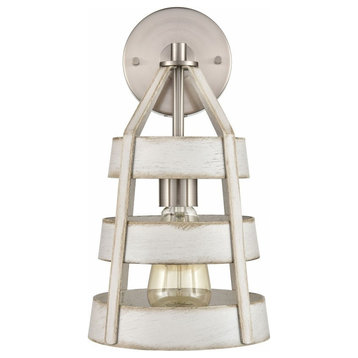 1 Light Wall Sconce In Transitional Style-9 Inches Tall and 5 Inches Wide