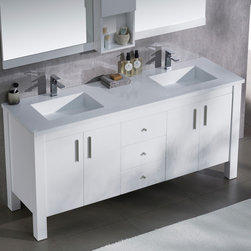 Bathroom Vanities with Solid Surface Top - Bathroom Vanities And Sink Consoles
