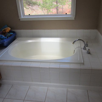 Masterbath shower and tub remodel (Marazzi Tosca Ivory Tile)