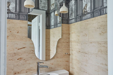 Eklektische Gästetoilette in Berlin