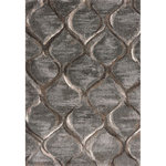KAS - KAS Landscapes 5906 Charcoal Groove Area Rug, 5'3"X 7'7" - Tonal yet bold, these transitional rugs are quite easy to decorate with and perfect for any room in your home! An incredibly plush and dense pile paired with a versatile color palette allows these rugs to meld into any home design aesthetic. Machine-Made in Turkey of Polypropelene, these rugs have a plush 1/2" pile.