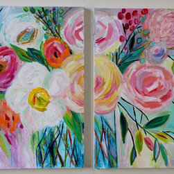 "Jess" 48" x 36" Diptych - Paintings