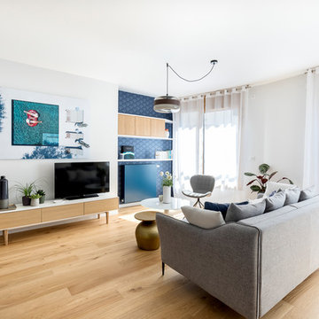Personnalisation en douceur pour ce studio neuf de 50 m2.