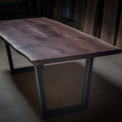 Charred Live Edge Black Walnut Dining Table - Products