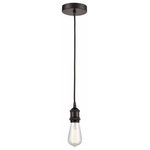 Innovations Lighting - Innovations Lighting 616-1P-OB Edison - 1 Light Mini Pendant - Includes 10 Feet of Black Wire4.5 inch Steel CEdison 1 Light Mini  Oil Rubbed BronzeUL: Suitable for damp locations Energy Star Qualified: n/a ADA Certified: n/a  *Number of Lights: 1-*Wattage:100w Medium Base bulb(s) *Bulb Included:No *Bulb Type:Medium Base *Finish Type:Oil Rubbed Bronze