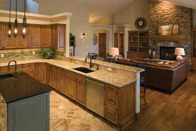 Inspiration for a rustic kitchen remodel in Seattle