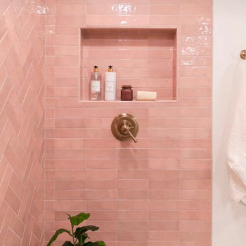 Stunning Pink Shower Remodel in Claremore, OK