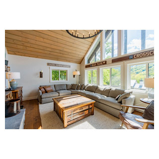 Complete Renovation of Coolidge Falls Ski Home - Rustic - Living Room ...
