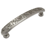 Cosmas - Cosmas 4298SN Satin Nickel Floral Cabinet Pull - 3-3/4" (96mm) Hole Centers