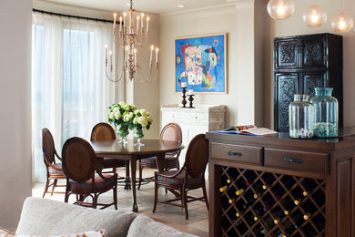 Inspiration for a transitional dining room remodel in Los Angeles