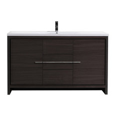 60 Inch Single Sink Bathroom Vanities Houzz Moreath Moreno Dolce 60 Single Sink Modern Bathroom Vanity Black Gray Oak