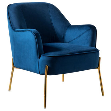 Nora Fabric Accent Chair, Navy