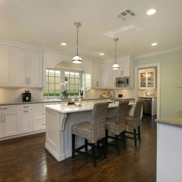 Custom White Shaker Kitchen w/ Applied Molding