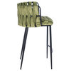 Milano Counter Chair, Green and Black