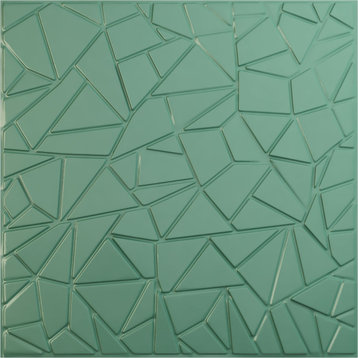 Elwod EnduraWall Decorative 3D Wall Panel, 19.625"Wx19.625"H, Sea Mist