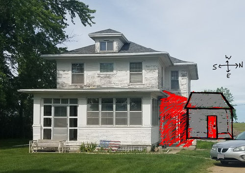 Roof Pitch Dilemma On A One Story Addition To Foursquare
