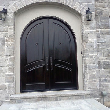 Rustic, Arched, Solid Mahogany Wood , Entry Doors, by ETO Doors