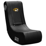 Dreamseat - Missouri Tigers Rocker Gaming Chair Black Synthetic Leather - The Game Rocker 100 is the perfect choice for any console, hand held, or mobile gaming enthusiasts. The side mounted speaker system provides high-quality audio for added immersion in games. The chair wipes clean and folds easily for storage. Since the Game Rocker 100 features the XZipit system, you can showcase your favorite team or league. The full media control system allows you to just directly connect to your device and game-on.