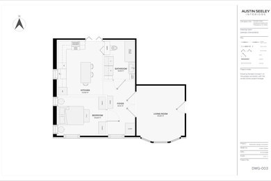 Example of a small trendy attached two-car garage workshop design in New York