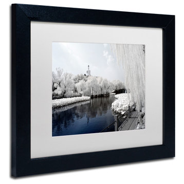 Philippe Hugonnard 'Lotus Lake II' Art, Black Frame, White Matte, 14"x11"