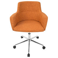 LumiSource Andrew Adjustable Office Chair, Citrus Green, Orange