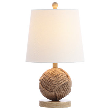 Monkey Fist 18" Rope Ball LED Table Lamp, Natural