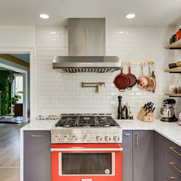 Transitional Two-Finish Kitchen & Bar Design Potomac, MD