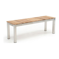 Wintons Teak Tandem SS Backless Bench - Outdoor Benches